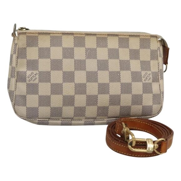 LOUIS VUITTON Damier Azur Pochette Accessoires Pouch N51986 LV Auth yk18508 - Picture 1 of 16